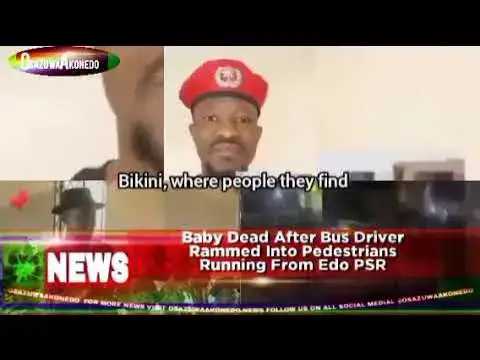 'Video thumbnail for Baby Dead After Bus Driver Rammed Into Pedestrians Running From Edo PSR'