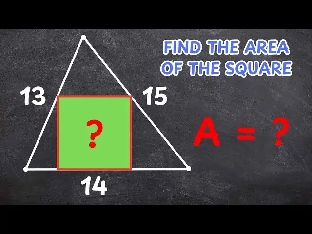 'Video thumbnail for Find the Area of a Square Inside a Triangle'