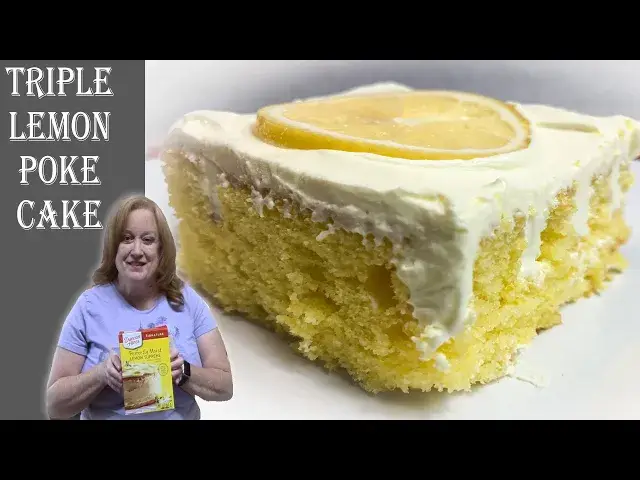'Video thumbnail for THE BEST TRIPLE LEMON POKE CAKE'