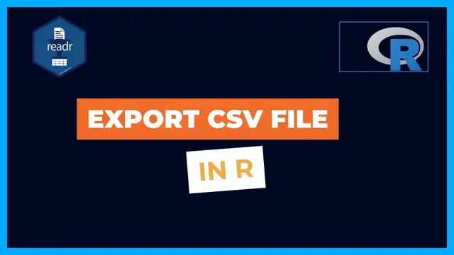 'Video thumbnail for Export CSV File from R | write.csv and write_csv'