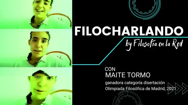 'Video thumbnail for Filocharlando #13 con la ganadora de la Olimpiada Filosófica de Madrid 2021: Maite Tormo.'
