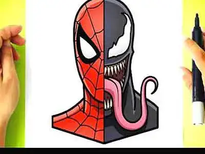 'Video thumbnail for Como desenhar: Homem Aranha vs Venom'