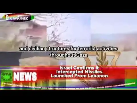 'Video thumbnail for Israel Confirms It Intercepted Missiles Launched From Lebanon'