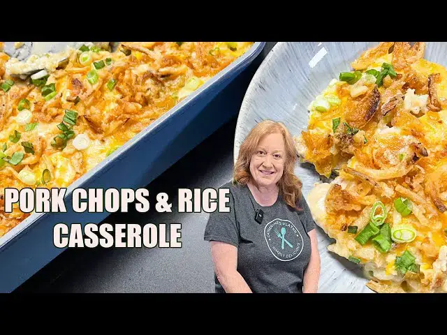 'Video thumbnail for HEARTY PORK CHOPS & RICE CASSEROLE'