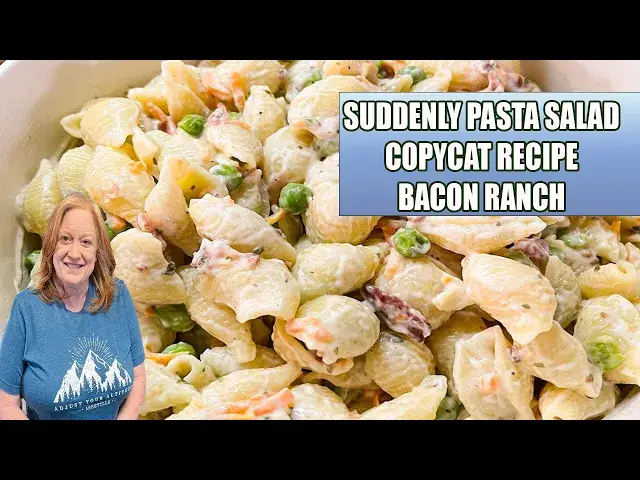 'Video thumbnail for SUDDENLY BACON RANCH PASTA SALAD A Copycat Recipe'