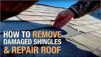 'Video thumbnail for How to Remove Damaged Shingles & Repair Roof'