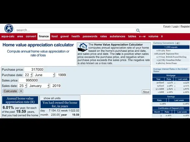 'Video thumbnail for Aqua-Calc.com Home Value Appreciation Calculator'