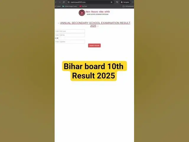'Video thumbnail for Bihar board Class 10 Result 2025 Direct link #biharboard #biharexams #biharboardresults'