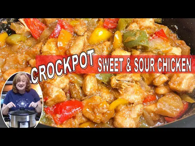 'Video thumbnail for CROCKPOT SWEET & SOUR CHICKEN RECIPE With A Delicious Flavored Sauce'