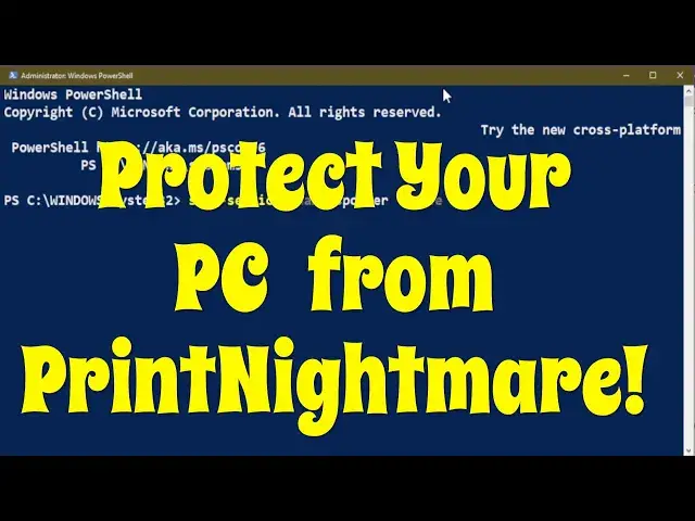 'Video thumbnail for Windows 10 Security: How to Disable Print Spooler to avoid PrintNightmare Hack'
