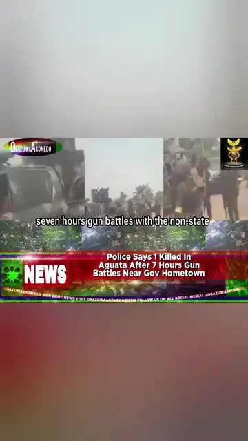 'Video thumbnail for Police Says 1 Killed In Aguata After 7 Hours Gun Battles Near Gov Hometown '