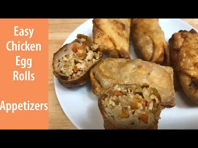 'Video thumbnail for EASY CHICKEN EGG ROLLS'