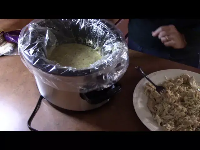 'Video thumbnail for Creamy Salsa Verde Chicken in a Crockpot'