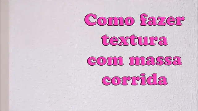 'Video thumbnail for Como fazer Textura com Massa Corrida'
