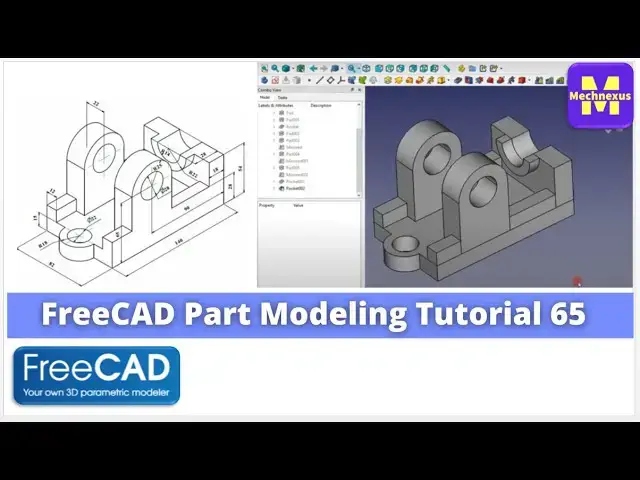 'Video thumbnail for FreeCAD Part Modeling Tutorial 65 | FreeCAD Tutorial | Mechnexus |'
