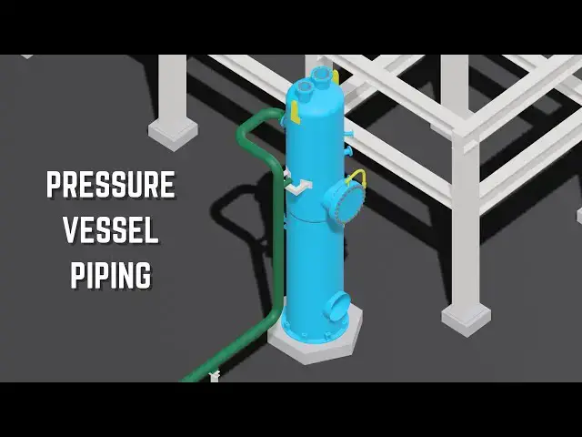 'Video thumbnail for Piping Stress Analysis on Pressure Vessel-2 (How to make piping design on vertical pressure vessel?)'