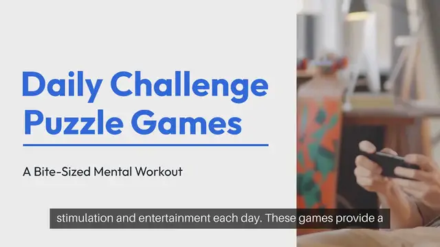 'Video thumbnail for Daily Challenge Puzzle Games'