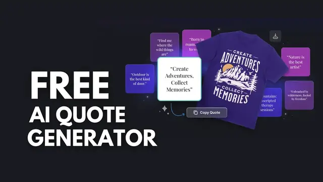 'Video thumbnail for Kittl AI Quote Generator - A Free Tool for Generating Quotes for Your Designs'