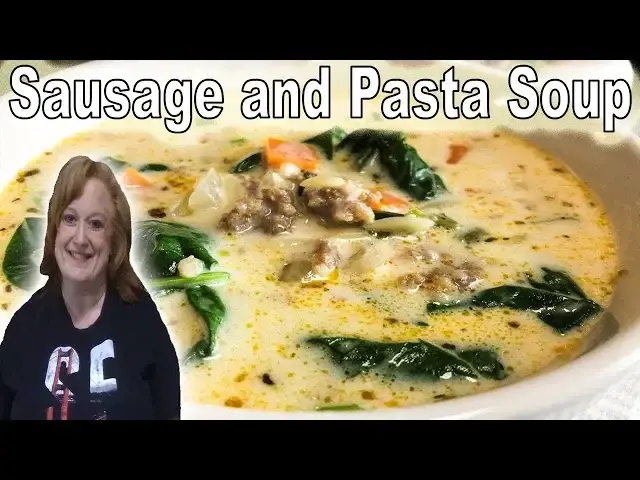 'Video thumbnail for PASTA AND SAUSAGE SOUP | COOK WITH ME ONE POT SOUP'