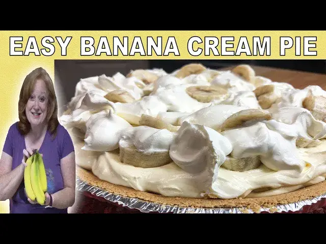 'Video thumbnail for EASY BANANA CREAM PIE RECIPE | 6 Ingredient Easy No Bake Pie'