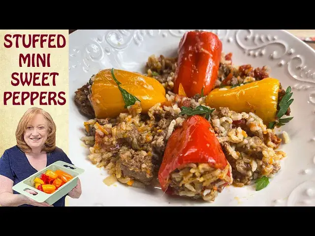 'Video thumbnail for STUFFED MINI SWEET PEPPERS Recipe | Stuffed Pepper Recipe | Great for Dinner or an Appetizer'