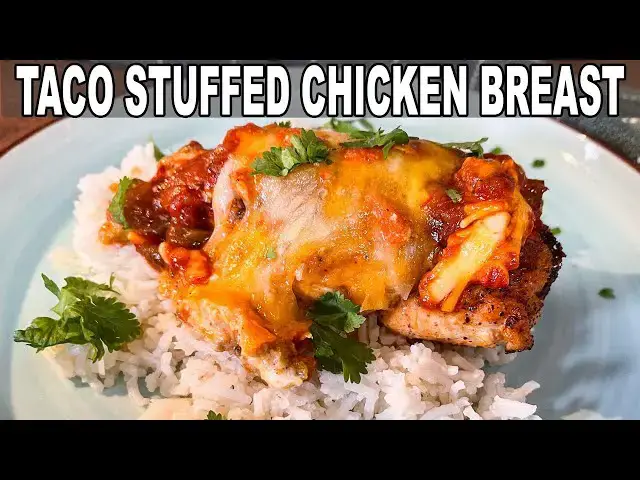 'Video thumbnail for TACO STUFFED CHICKEN BREAST Easy Weeknight Meal'