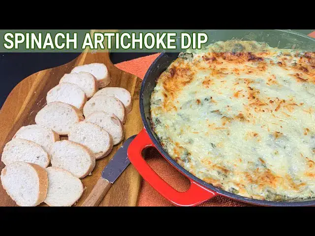 'Video thumbnail for SPINACH ARTICHOKE DIP Appetizer'