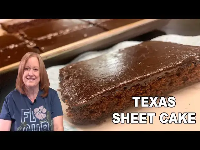 'Video thumbnail for TEXAS SHEET CAKE, Chocolate Cake Recipe'