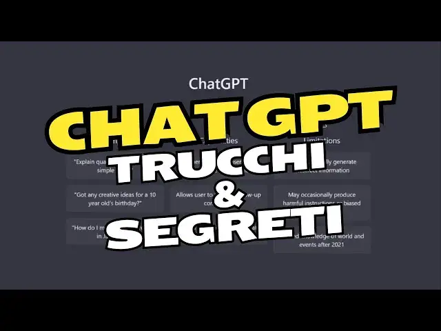 'Video thumbnail for Come Si usa CHAT GPT ? #tutorial #chatgpt'