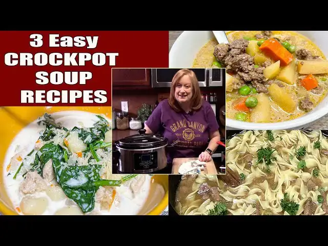 'Video thumbnail for 3 Delicious SLOW COOKER SOUPS'