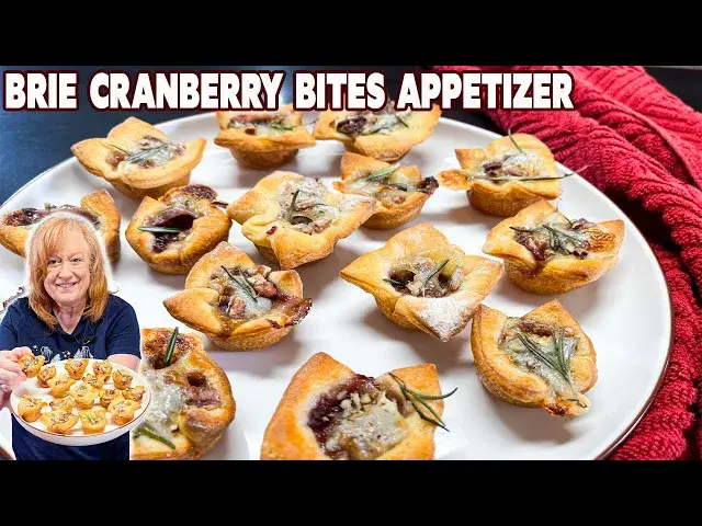 'Video thumbnail for BRIE CRANBERRY BITES Appetizer using Canned Crescent  Dough'