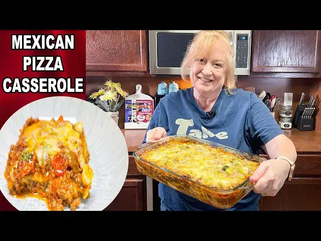 'Video thumbnail for MEXICAN PIZZA CASSEROLE Taco Bell Copycat Recipe'