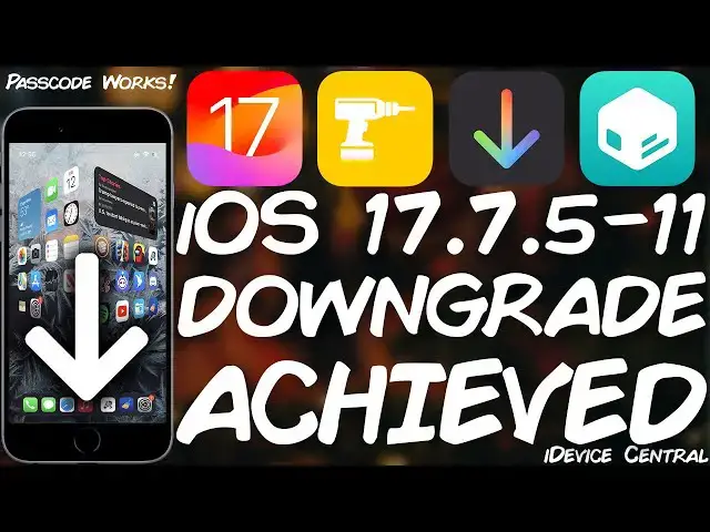 'Video thumbnail for iOS 17.7.5 - 11.3 DOWNGRADE Achieved! New iOS Downgrade With PASSCODE Working & No Feature LOSS'