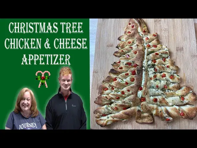 'Video thumbnail for CHRISTMAS TREE CREAMY CHICKEN APPETIZER | Holiday Appetizer'