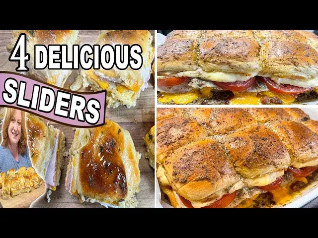 'Video thumbnail for 4 DELICIOUS SLIDERS Recipes Perfect for Appetizers, Game Day, or Anytime'