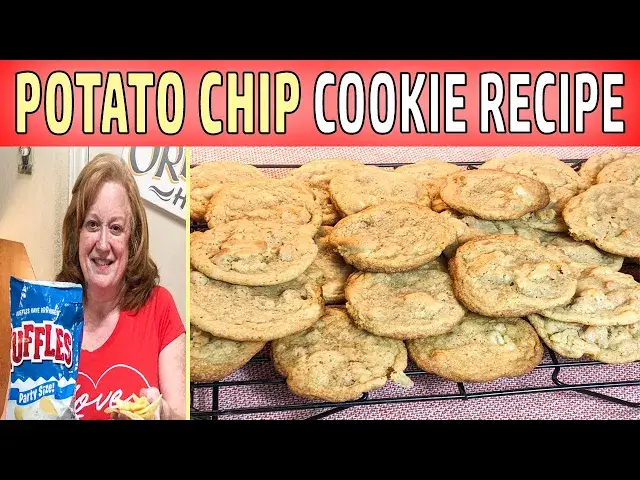 'Video thumbnail for POTATO CHIP COOKIE RECIPE, SWEET AND SALTY, VERY YUMMY COOKIE, BAKE WITH ME'