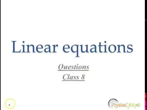'Video thumbnail for Solve Complex  linear equation in one variable problem easily & confidently |class 8 maths Chapter 2'