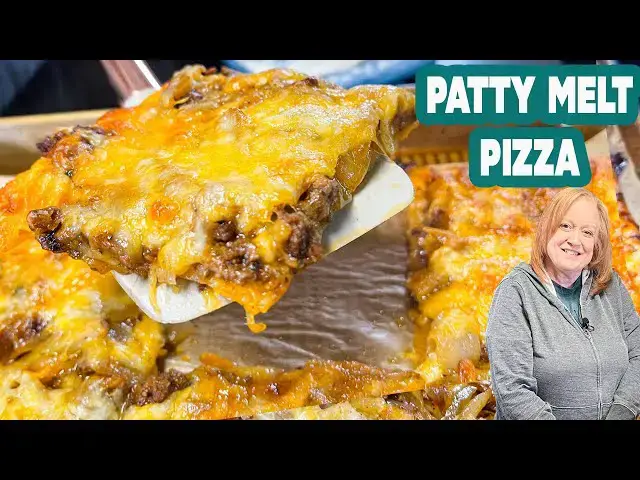 'Video thumbnail for PATTY MELT PIZZA A Delicious Pizza Spin on an Old Classic Sandwich'