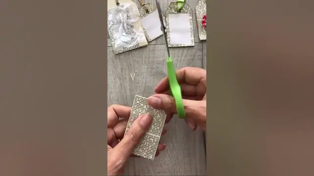 'Video thumbnail for Upcycle Old Book Pages into Beautiful Gift Tags #diy #craft'