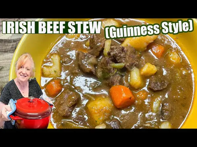'Video thumbnail for IRISH BEEF STEW Guinness Style, Perfect for supper on St. Patrick's Day'