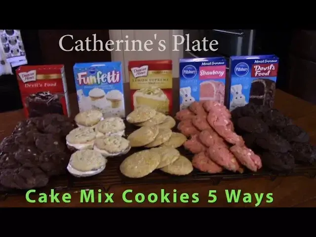'Video thumbnail for Cake Mix Cookies 5 Ways'