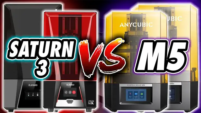 'Video thumbnail for Saturn 3 & Ultra Vs Anycubic M5 & M5s - 4 Printers - 1 CLEAR WINNER'
