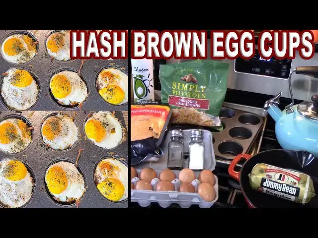 'Video thumbnail for Hash Brown Sausage Egg Cups Breakfast Recipe'