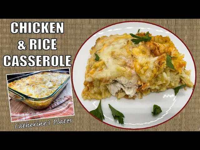 'Video thumbnail for The Creamiest CHICKEN & RICE CASSEROLE | 5 Ingredient Dinner'