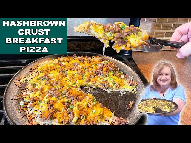 'Video thumbnail for HASHBROWN CRUSTED BREAKFAST PIZZA'