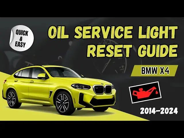 'Video thumbnail for Simplified Steps: Reset Oil Service Light on 2014-2024 BMW X4 (F26/G02) Like a Pro'