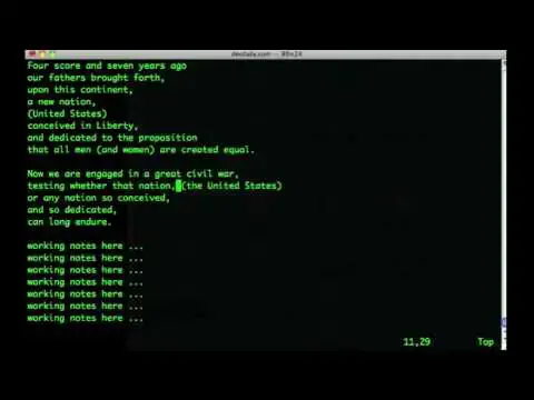 'Video thumbnail for The vi Editor - Lesson 4 - Deleting Text'