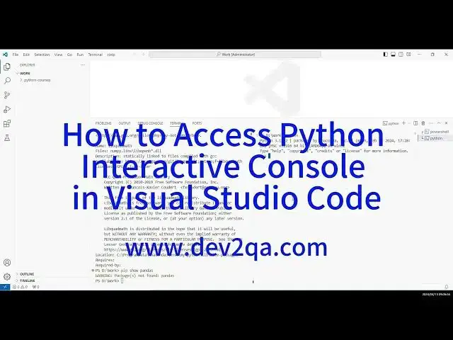 'Video thumbnail for How to Access Python Interactive Environment in Visual Studio Code'