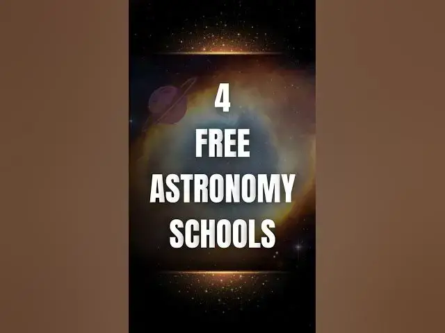 'Video thumbnail for Free Astronomy Schools for International Students #scholarship #studyabroad #astronomy'