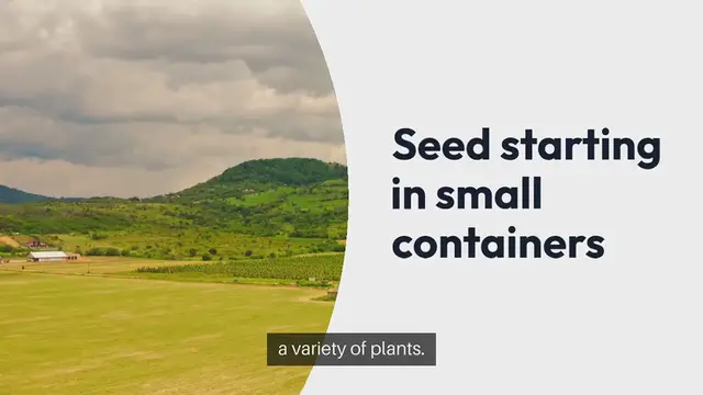'Video thumbnail for Seed Starting in Small Containers'